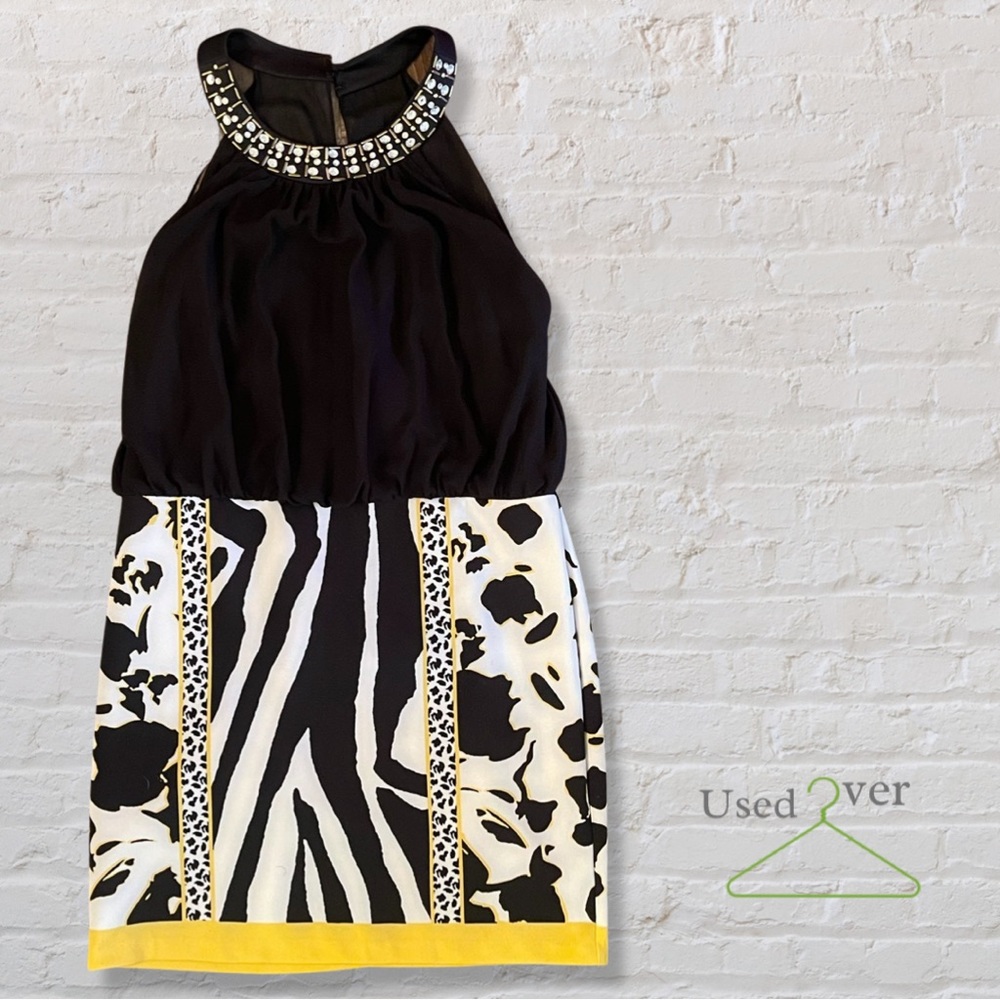 Thalia Sodi Women's dress Sz Lg Animal Print jewel holder top.